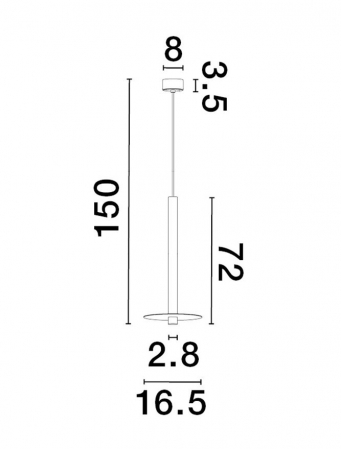 9540201 Pendul Nova Luce DANDIA LED 6W 365lm 3000K Aluminum Black Nedimabil IP20 [2]