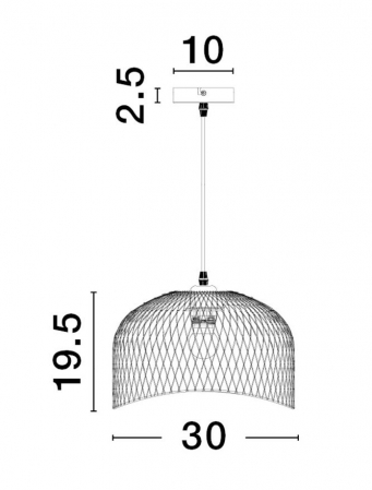 9555803 Pendul Nova Luce LYRON E27 1x12W   Metal & Natural Wood Matt Black  IP20 [3]