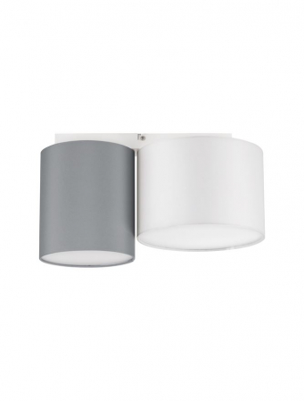 Moderne - 9555804 Plafoniera Nova Luce BRYSON E27 2x12W   Metal & Fabric Shade Sandy White  IP20