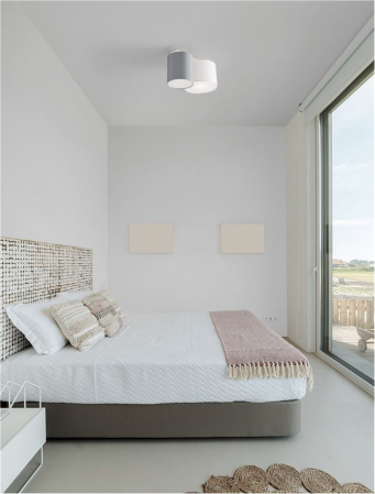 9555804 Plafoniera Nova Luce BRYSON E27 2x12W   Metal & Fabric Shade Sandy White  IP20 [1]