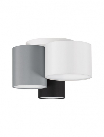 Moderne - 9555805 Plafoniera Nova Luce BRYSON E27 3x12W   Metal & Fabric Shade Sandy White  IP20