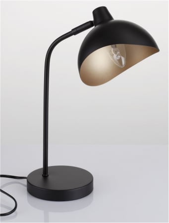 9555808 Veioza Nova Luce GETI E14 1x5W   Metal Matt Black & Gold  IP20 [2]