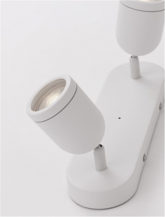 9555816 Plafoniera baie Nova Luce ORSON GU10 2x10W   Metal Sandy White  IP44 [1]