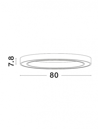 9558630 Plafoniera Nova Luce STING LED 50W 2968lm 3000K Aluminium & Acrylic Sandy White Dimabil Triac IP20 [2]