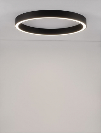 9558640 Plafoniera Nova Luce STING LED 50W 2968lm 3000K Aluminium & Acrylic Sandy Black Dimabil Triac IP20 [1]
