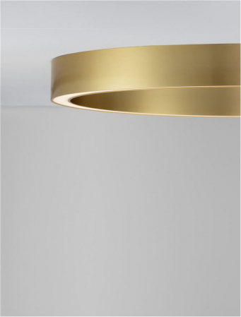9558650 Plafoniera Nova Luce STING LED 50W 2968lm 3000K Aluminium & Acrylic Brass Gold Dimabil Triac IP20 [2]