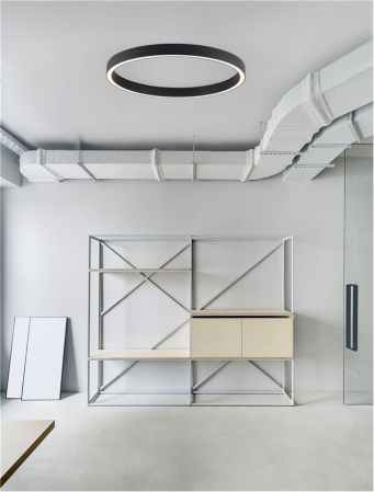 9558670 Plafoniera Nova Luce STING LED 60W 3389lm 3000K Aluminium & Acrylic Sandy Black Dimabil Triac IP20 [1]