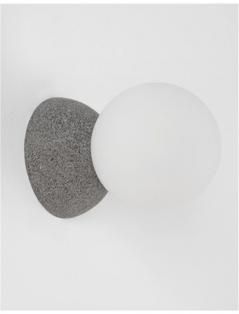 9577012 Aplica Nova Luce ZERO G9 1x5W   Concrete & Opal Glass Gray  IP20 [3]