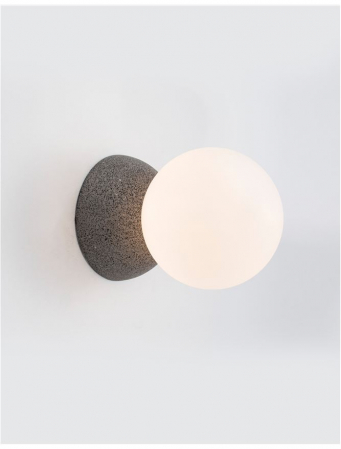 9577012 Aplica Nova Luce ZERO G9 1x5W   Concrete & Opal Glass Gray  IP20 [2]