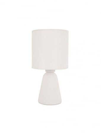 9577162 Veioza Nova Luce ZERO E14 1x5W   Gypsum & White Fabric Shade White  IP20