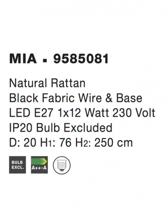 9585081 Pendul Nova Luce MIA E27 1x12W   Ratan Natural  IP20 [9]