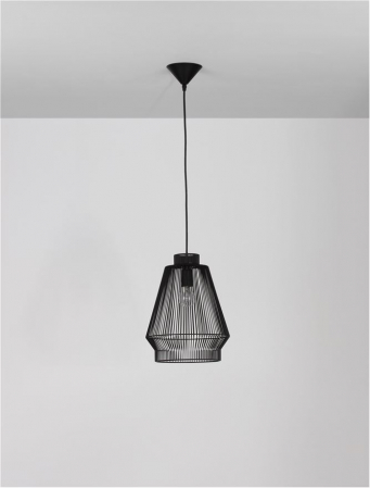 9586510 Pendul Nova Luce BREDO E27 1x12W   Aluminium Black  IP20 [2]