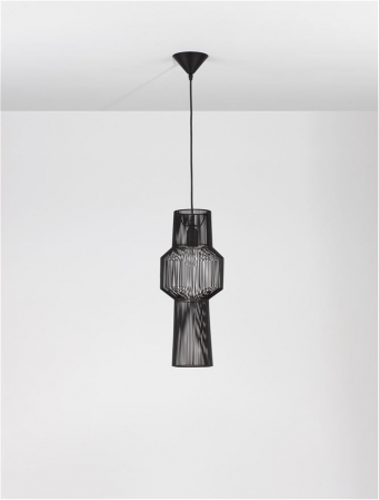9586511 Pendul Nova Luce BREDO E27 1x12W   Aluminium Black  IP20 [2]