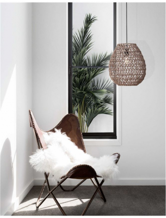 9587131 Pendul Nova Luce GRIFFIN E27 1x12W   Paper Ratan Mocca  IP20 [1]