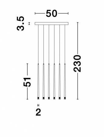 9601012 Suspensie Nova Luce GIONO LED 36W 2280lm 3000K IP20 Aluminiu/Acril Sandy Black [7]