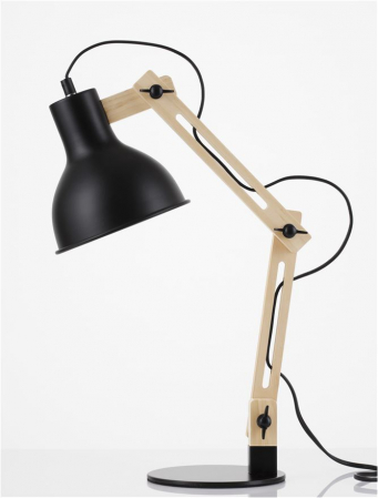 9620130 Veioza Nova Luce GROU E27 1x12W   Metal & Wood Matt Black  IP20 [2]