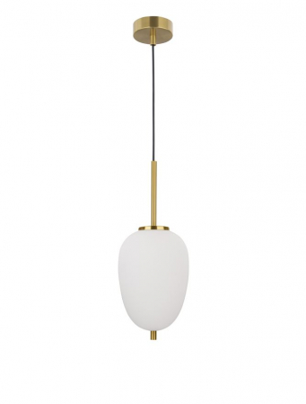 Moderne - 9624066 Pendul Nova Luce LATO E14 1X5W IP20 Glass/Metal Antique Brass Black Fabric Wire
