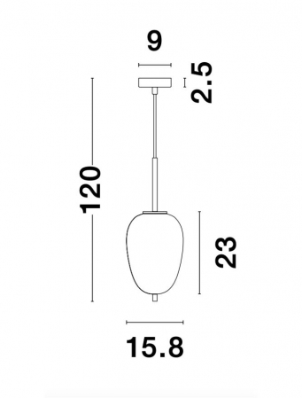 9624066 Pendul Nova Luce LATO E14 1X5W IP20 Glass/Metal Antique Brass Black Fabric Wire [6]