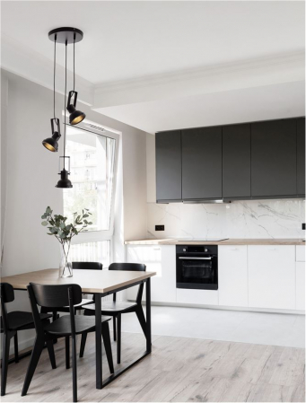 9624101 Lustra Nova Luce RUVI E14 3x5W   Metal Matt Black  IP20 [1]