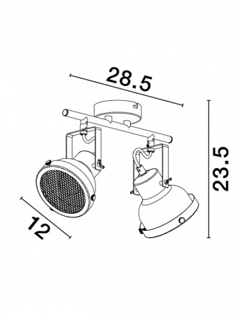 9624104 Plafoniera Nova Luce RUVI GU10 2x10W   Metal Matt Black  IP20 [2]