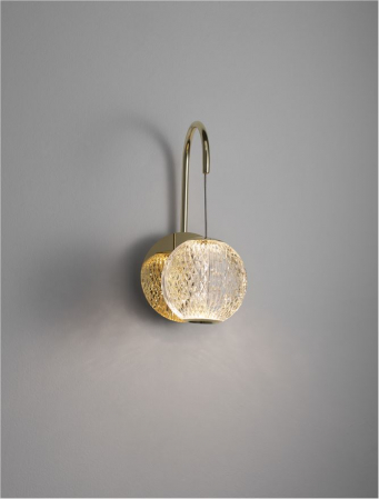 9695100 Aplica Nova Luce BRILLANTE LED 4W 205lm 3200K Aluminium & Acrylic Gold Nedimabil IP20 [4]