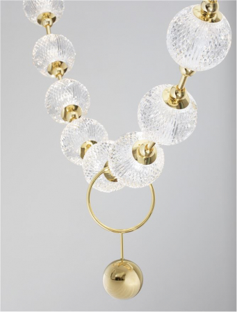 9695200 Lustra Nova Luce BRILLANTE LED 49W 3256lm 3200K Aluminium & Acrylic Gold Dimabil Triac IP20 [3]