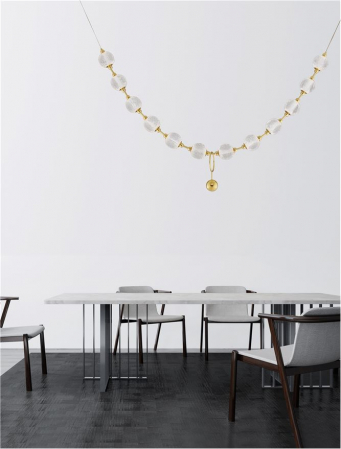 9695200 Lustra Nova Luce BRILLANTE LED 49W 3256lm 3200K Aluminium & Acrylic Gold Dimabil Triac IP20 [1]