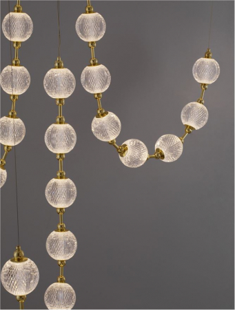 9695201 Candelabru Nova Luce BRILLANTE LED 134W 8530lm 3200K Aluminium & Acrylic Gold Dimabil Triac IP20 [9]