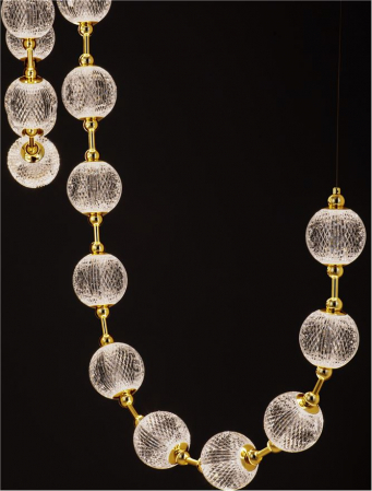 9695201 Candelabru Nova Luce BRILLANTE LED 134W 8530lm 3200K Aluminium & Acrylic Gold Dimabil Triac IP20 [7]