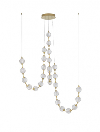 9695201 Candelabru Nova Luce BRILLANTE LED 134W 8530lm 3200K Aluminium & Acrylic Gold Dimabil Triac IP20