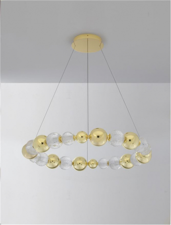 9695202 Lustra Nova Luce BRILLE LED 52W 3476lm 3200K  Aluminium & Acrylic Gold Dimabil Triac IP20 [2]
