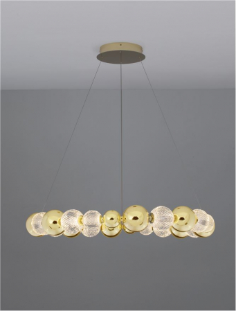 9695202 Lustra Nova Luce BRILLE LED 52W 3476lm 3200K  Aluminium & Acrylic Gold Dimabil Triac IP20 [4]