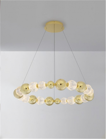 9695202 Lustra Nova Luce BRILLE LED 52W 3476lm 3200K  Aluminium & Acrylic Gold Dimabil Triac IP20 [3]