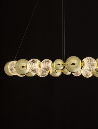 9695202 Lustra Nova Luce BRILLE LED 52W 3476lm 3200K  Aluminium & Acrylic Gold Dimabil Triac IP20 [6]