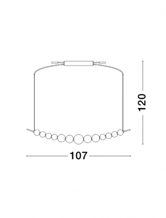 9695205 Lustra Nova Luce PERLA LED 28W 2686lm 3000K Metal & Opal Glass Gold Dimabil Triac IP20 [1]