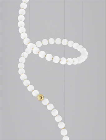 9695207 Candelabru Nova Luce PERLA LED 207W 13065lm 3000K Metal & Opal Glass Gold Dimabil Triac IP20 [2]