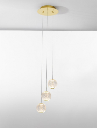 9695208 Lustra Nova Luce BRILLANTE LED 16W 665lm 3200K  Aluminium & Acrylic Gold Dimabil Triac IP20 [3]