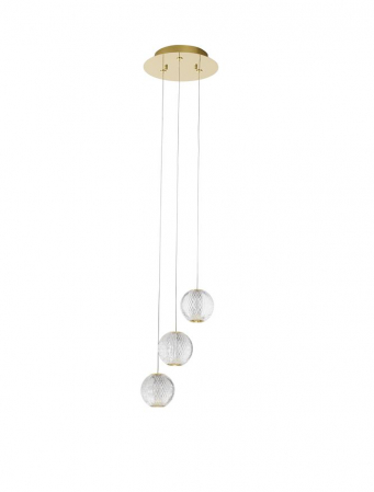 9695208 Lustra Nova Luce BRILLANTE LED 16W 665lm 3200K  Aluminium & Acrylic Gold Dimabil Triac IP20
