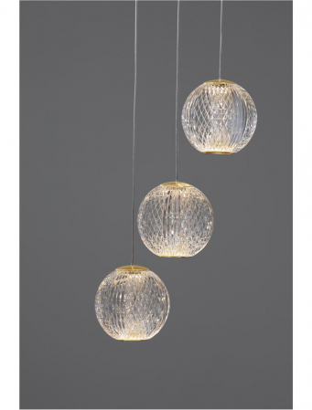 9695208 Lustra Nova Luce BRILLANTE LED 16W 665lm 3200K  Aluminium & Acrylic Gold Dimabil Triac IP20 [5]