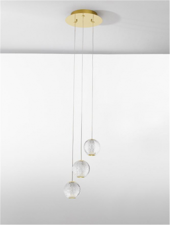 9695208 Lustra Nova Luce BRILLANTE LED 16W 665lm 3200K  Aluminium & Acrylic Gold Dimabil Triac IP20 [2]