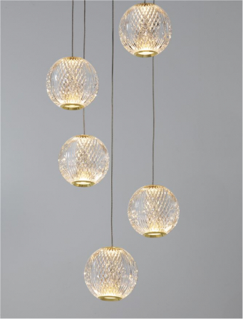 9695209 Lustra Nova Luce BRILLANTE LED 26W 1213lm 3200K  Aluminium & Acrylic Gold Dimabil Triac IP20 [4]