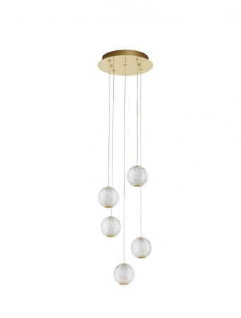 9695209 Lustra Nova Luce BRILLANTE LED 26W 1213lm 3200K  Aluminium & Acrylic Gold Dimabil Triac IP20