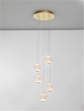 9695209 Lustra Nova Luce BRILLANTE LED 26W 1213lm 3200K  Aluminium & Acrylic Gold Dimabil Triac IP20 [3]
