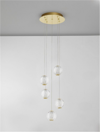 9695209 Lustra Nova Luce BRILLANTE LED 26W 1213lm 3200K  Aluminium & Acrylic Gold Dimabil Triac IP20 [2]