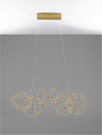 9695211 Lustra Nova Luce NEBULA LED 25W 2049lm 3000K Copper Gold  Nedimabil IP20 [2]