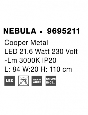 9695211 Lustra Nova Luce NEBULA LED 25W 2049lm 3000K Copper Gold  Nedimabil IP20 [7]