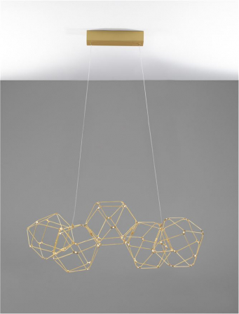 9695211 Lustra Nova Luce NEBULA LED 25W 2049lm 3000K Copper Gold  Nedimabil IP20 [3]