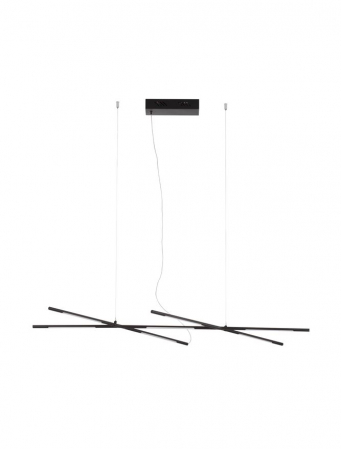 ILUMINAT INTERIOR - 9695213 Lustra Nova Luce RACCIO LED 27W 1308lm 3000K Metal & Acrylic  Black Dimabil Triac IP20