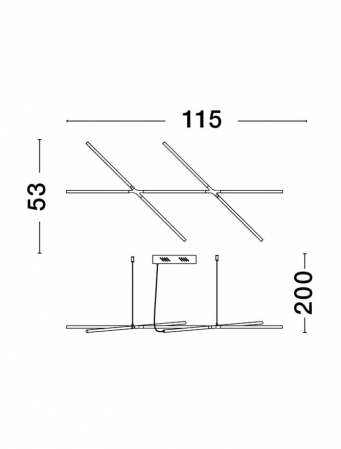 9695213 Lustra Nova Luce RACCIO LED 27W 1308lm 3000K Metal & Acrylic  Black Dimabil Triac IP20 [6]
