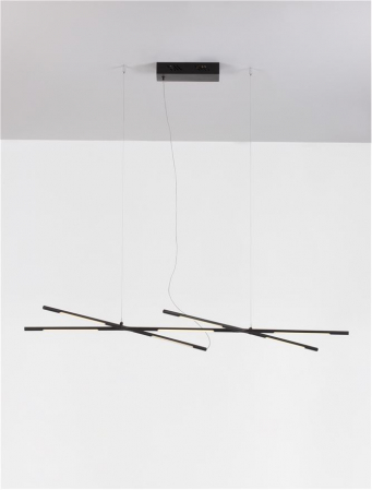 9695213 Lustra Nova Luce RACCIO LED 27W 1308lm 3000K Metal & Acrylic  Black Dimabil Triac IP20 [3]